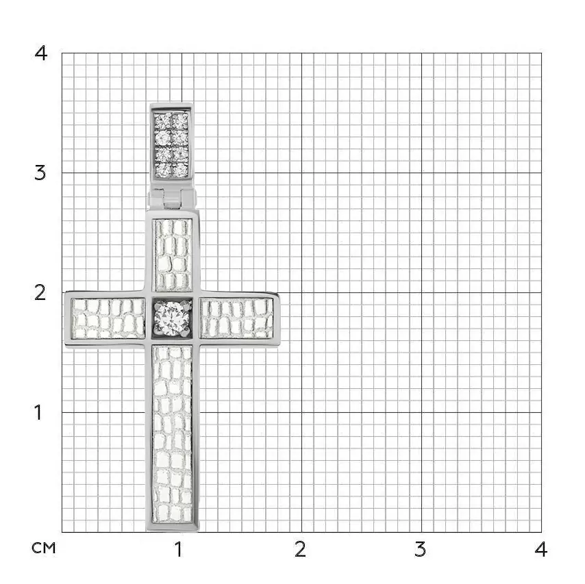 Крест декоративный FJ-kp2.c серебро