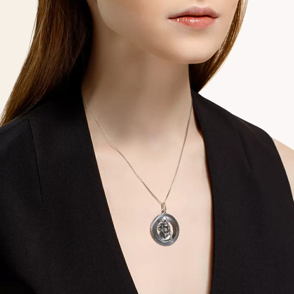 Подвеска знак зодиака 94030880 серебро Водолей_1