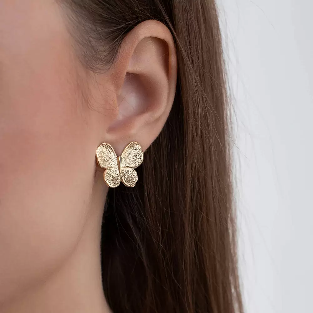 Серьги SOR2267.YL серебро Бабочка