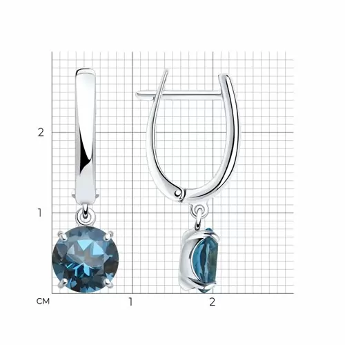 Серьги подвесные 92022390 серебро_1