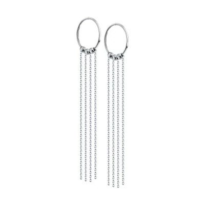 Серьги конго 94023810 серебро