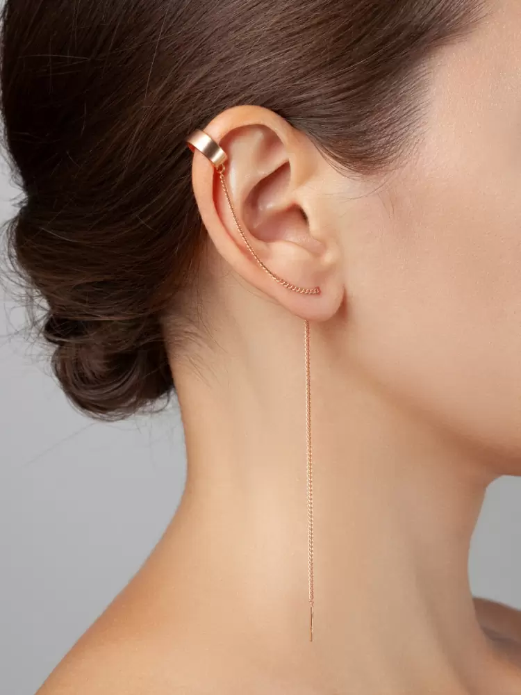 Серьги кафф с105094-1п серебро