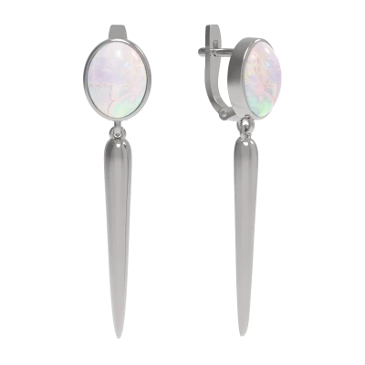 Серьги подвесные 1035352-01210-O серебро