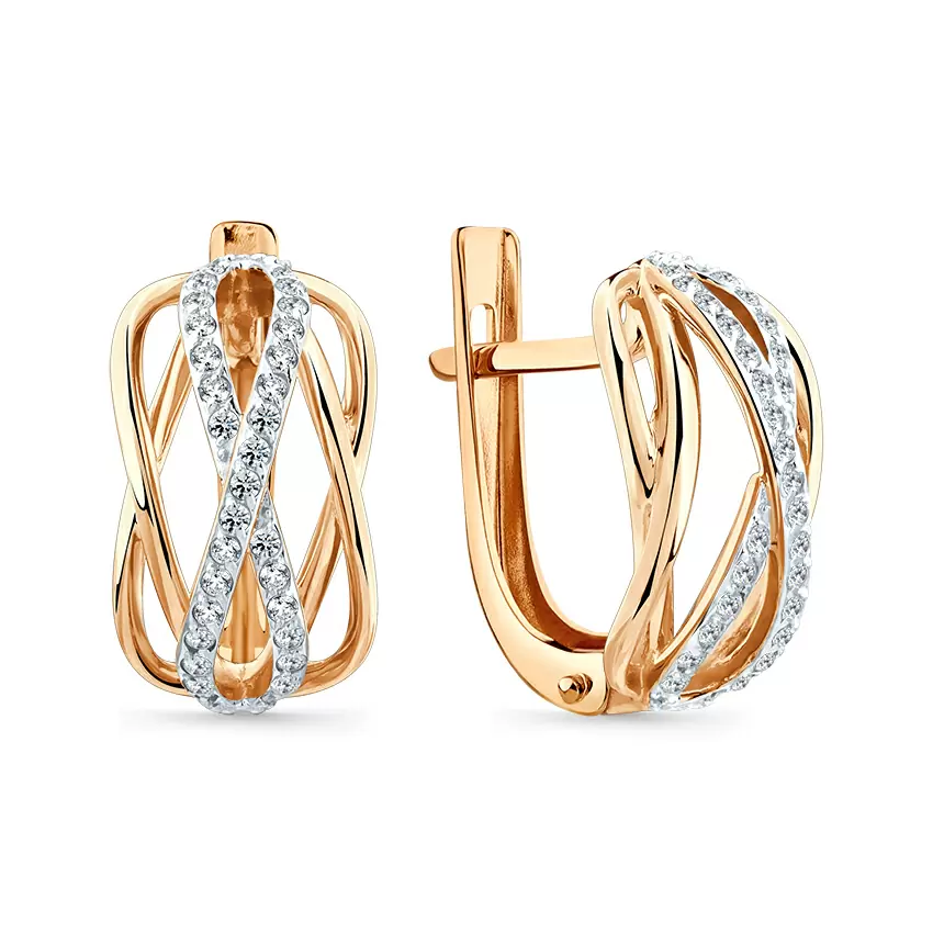 Серьги 002-1017-0001-011 золото Бесконечность