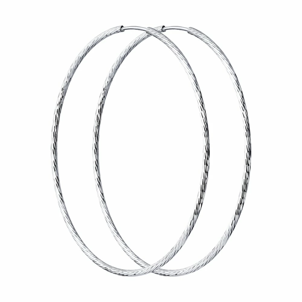 Серьги конго 94-124-01889-1 серебро