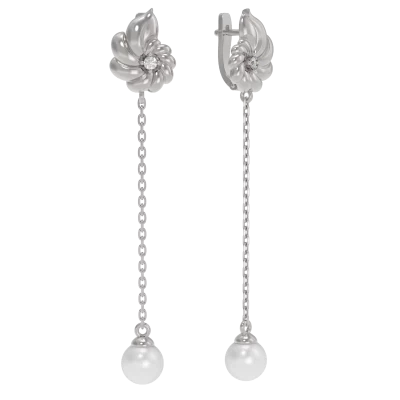 Серьги подвесные 1037022-01150-2S серебро