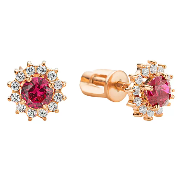 Серьги пусеты 1002-0355пКр серебро_0