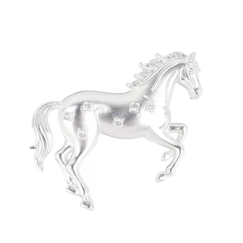 Брошь 3-7794-W ювелирный сплав Лошадь_0