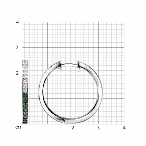Серьги конго 94027749 серебро Дорожка_1