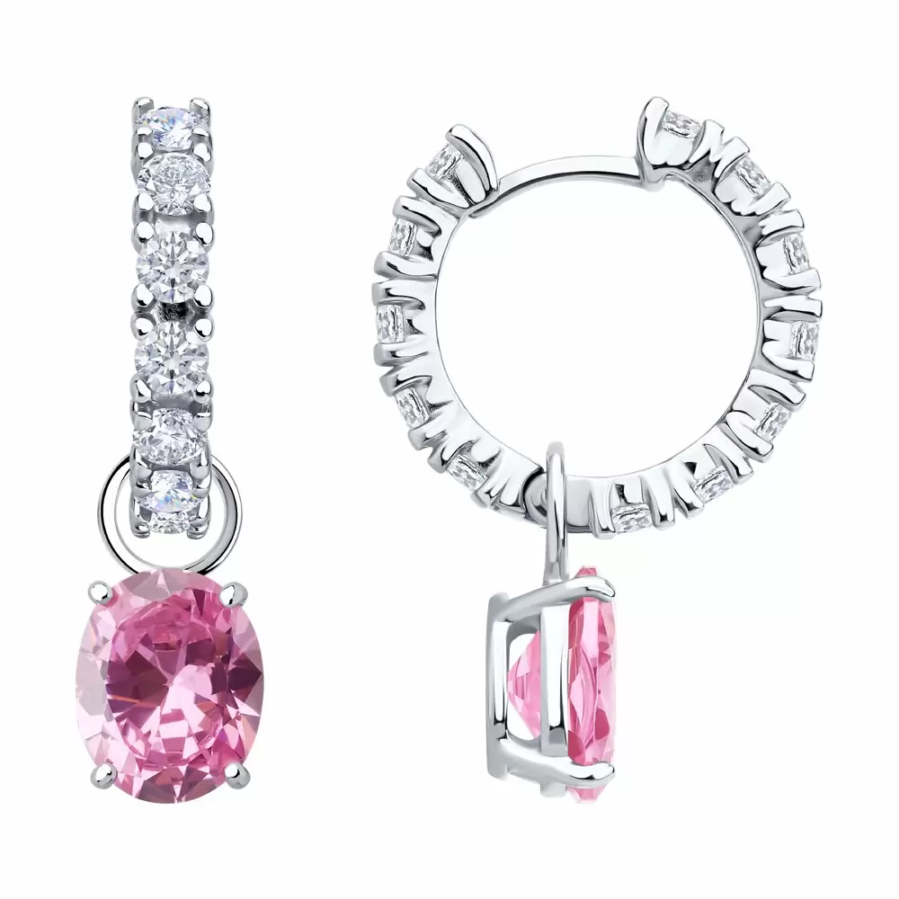 Серьги подвесные 94026882 серебро