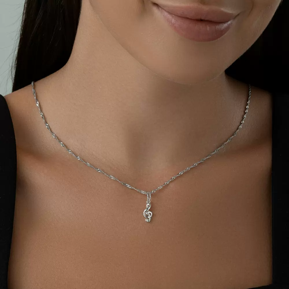 Подвеска 94032583 серебро Скрипичный ключ_1