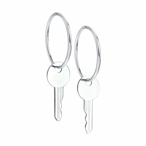 Серьги конго 94024419 серебро Ключ_0