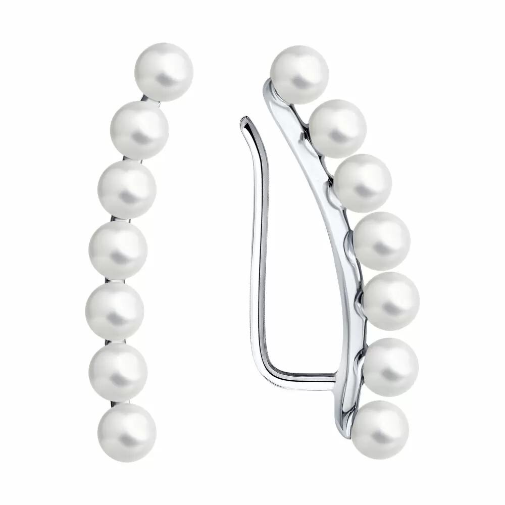 Серьги каффы 94026790 серебро