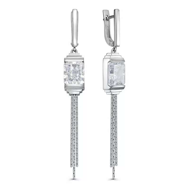 Серьги подвесные 12-679-21500 серебро