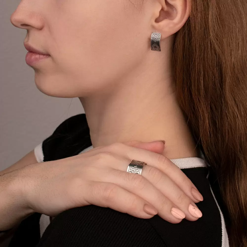 Серьги СЛ006-75 серебро