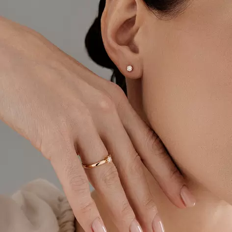 Серьги пусеты 26048-100 золото