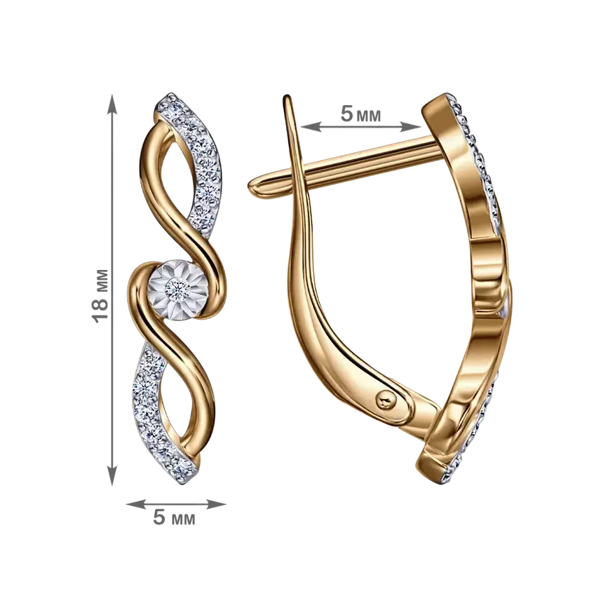 Серьги С133-3920 золото_1