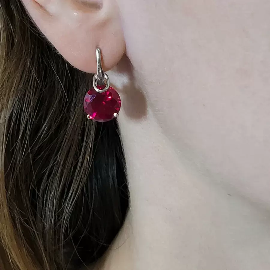 Серьги один камень 3250 гр серебро_1