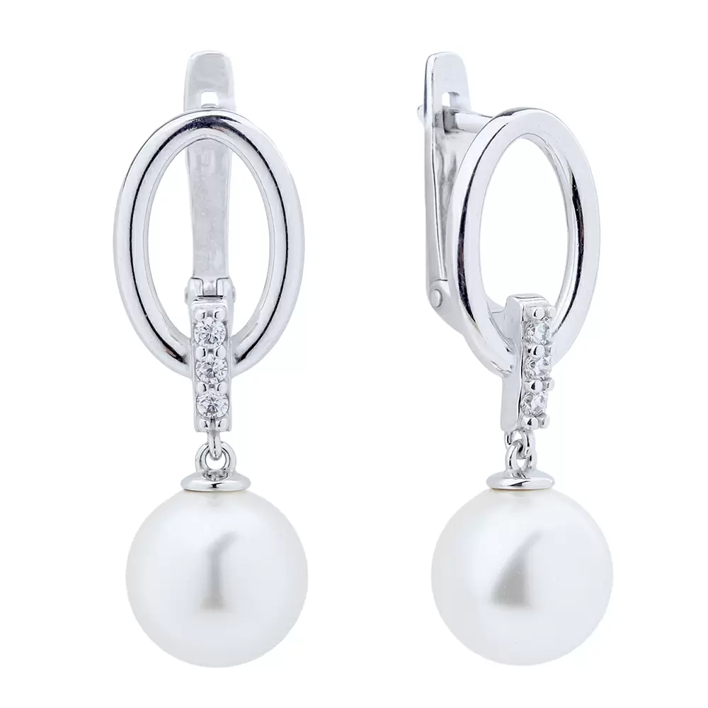 Серьги подвесные 1049722-01150-2S серебро