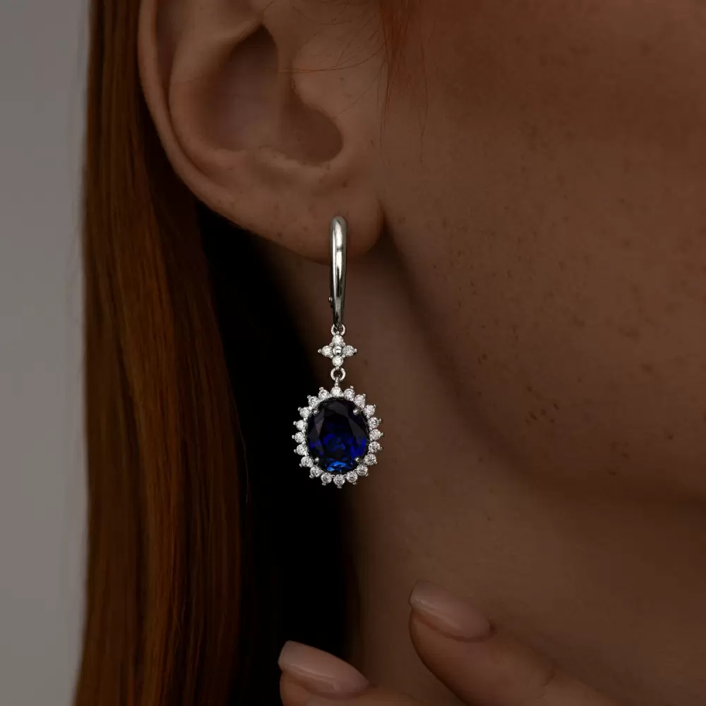 Серьги подвесные 88020064 серебро