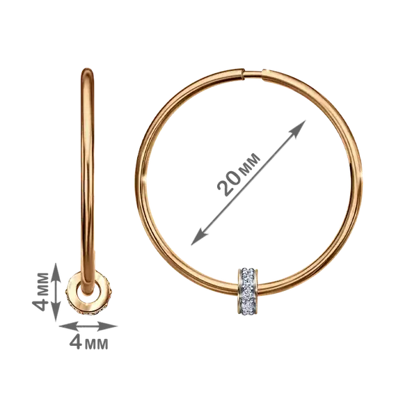 Серьги конго С132-1390-20.0 золото_1