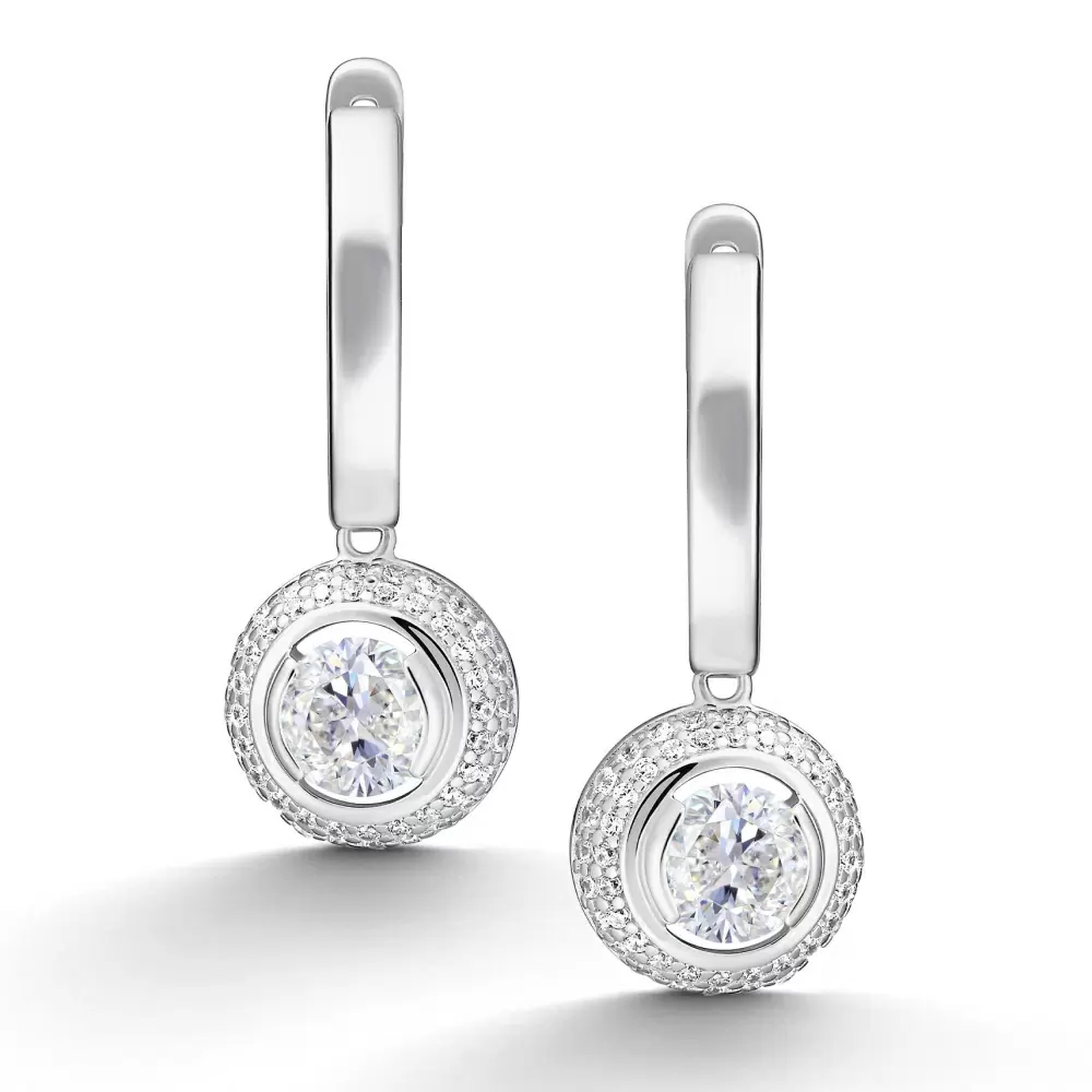 Серьги подвесные 02-5157.00ГХ-00 серебро