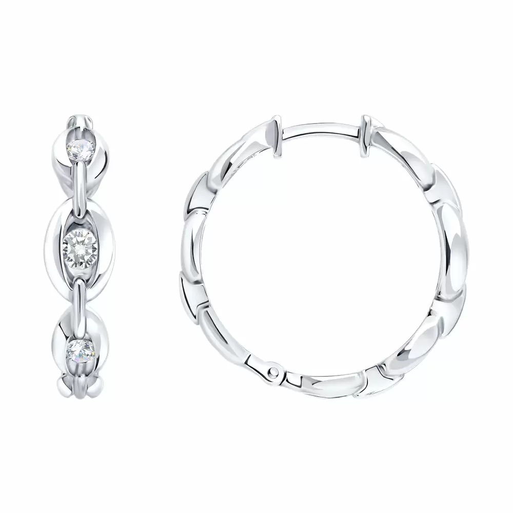 Серьги дорожка 94027343 серебро Мессика
