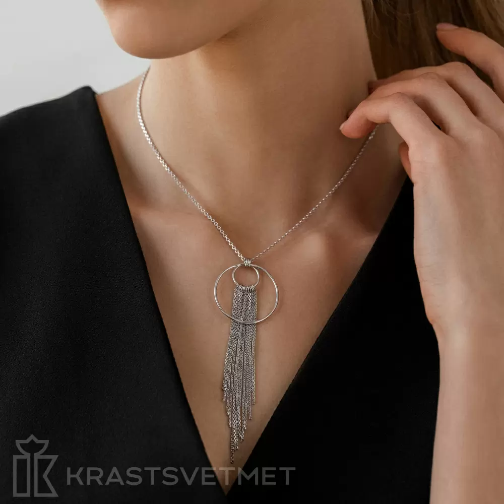 Колье НХ22-1766Ю-3 d0.50 серебро Круг