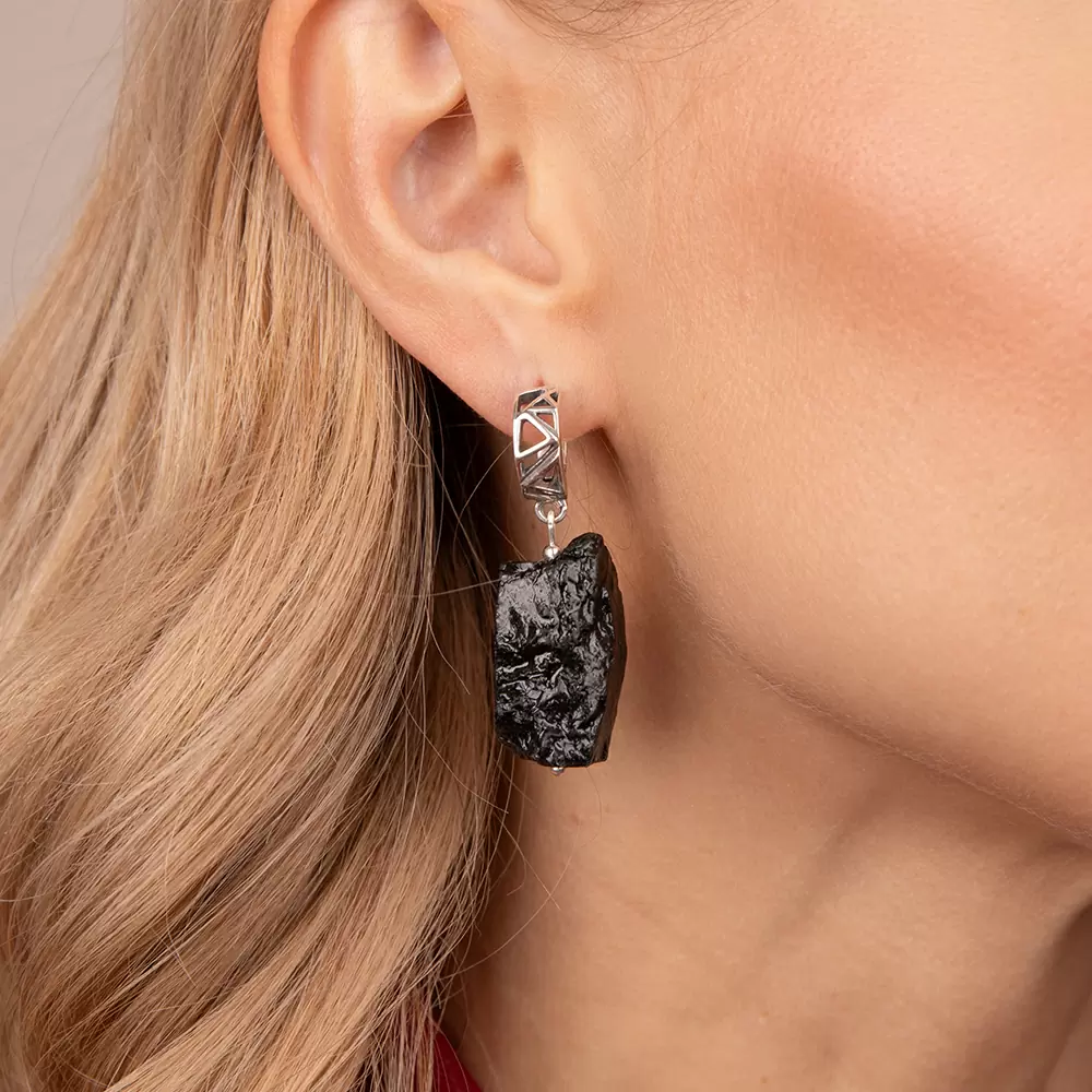 Серьги подвесные 4145с  серебро_1