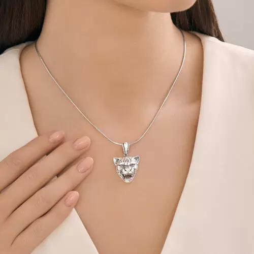 Подвеска 95030290 серебро Тигр_2