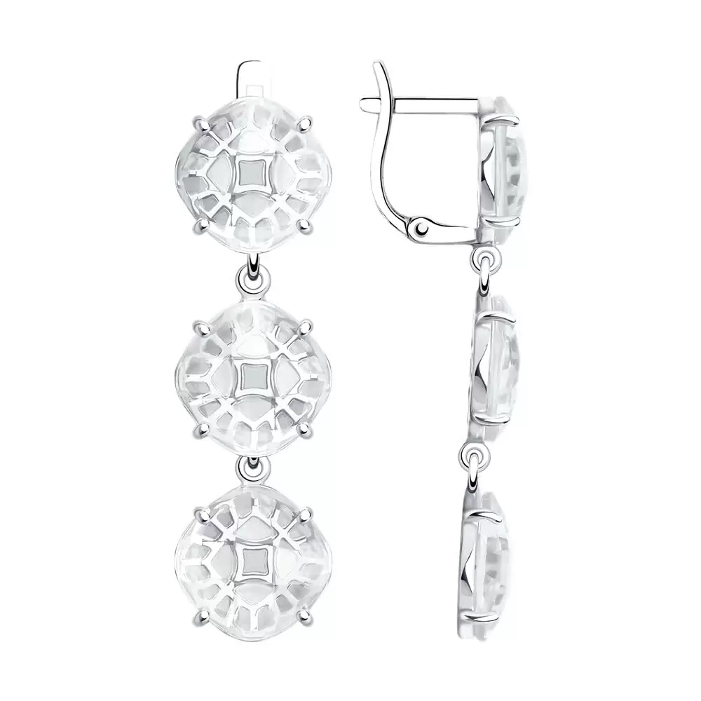 Серьги подвесные 92022598 серебро