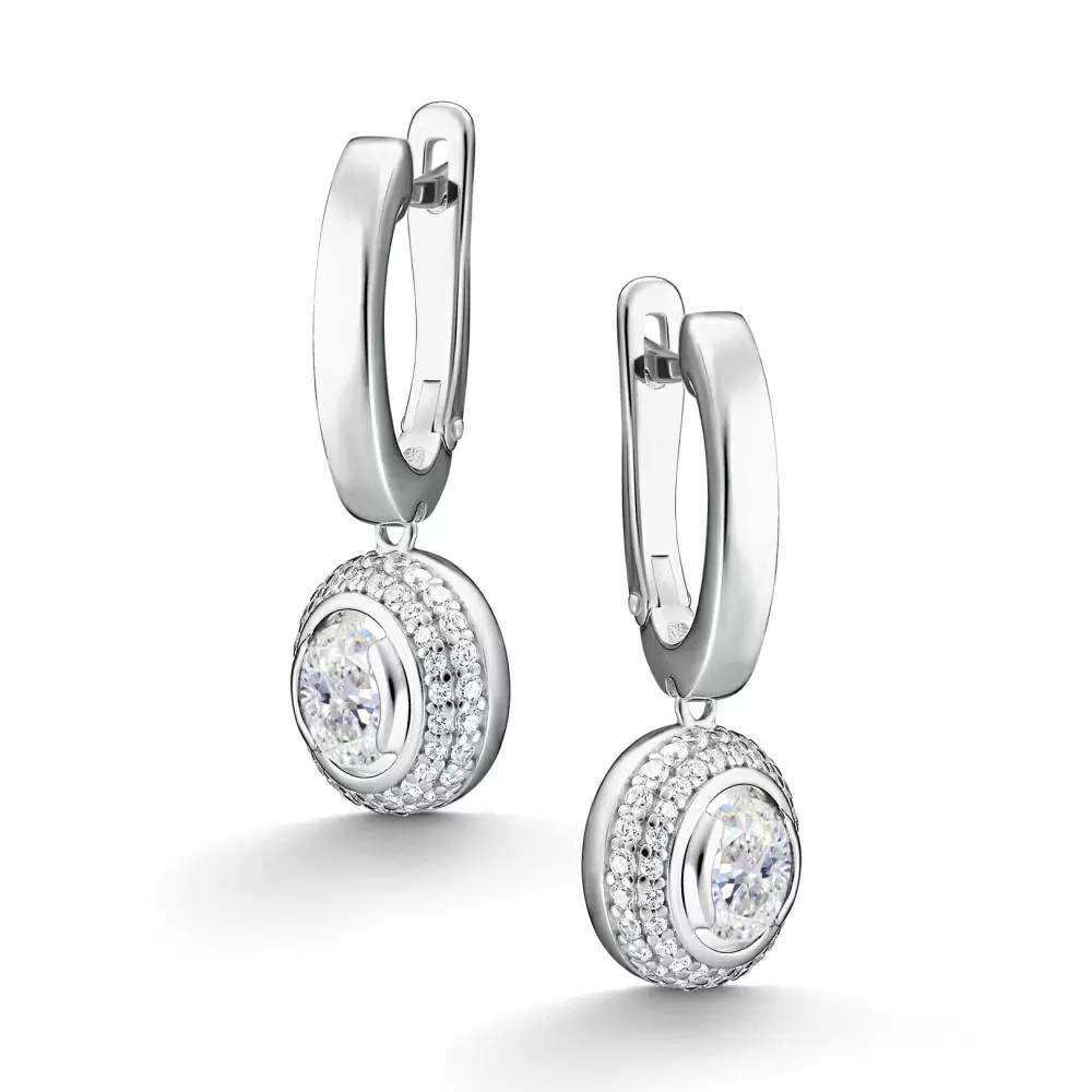 Серьги подвесные 02-5157.00ГХ-00 серебро