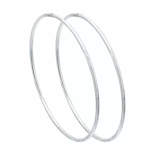 Серьги конго 94140047 серебро_3