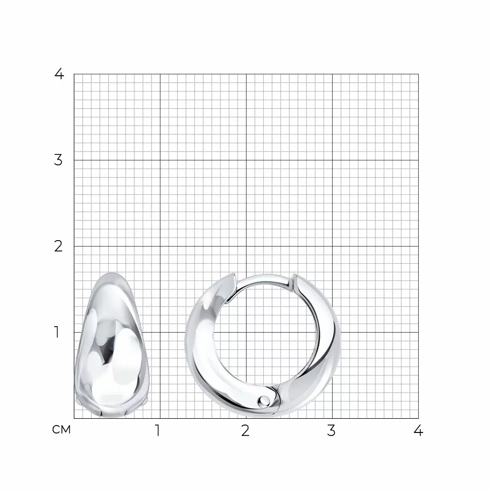Серьги 94027755 серебро