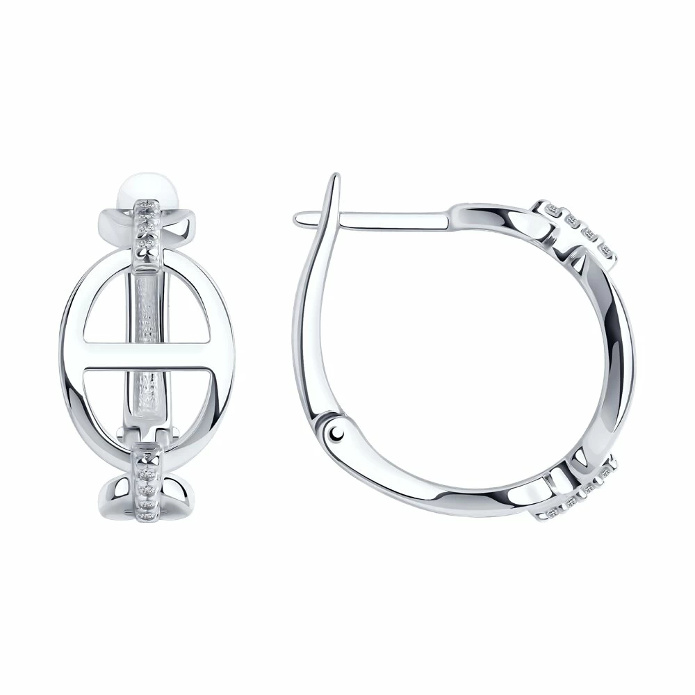 Серьги 94025790 серебро эрмес_0