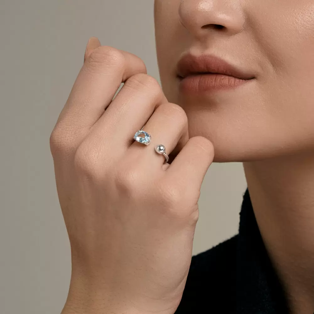Кольцо один камень 92014930 серебро_1