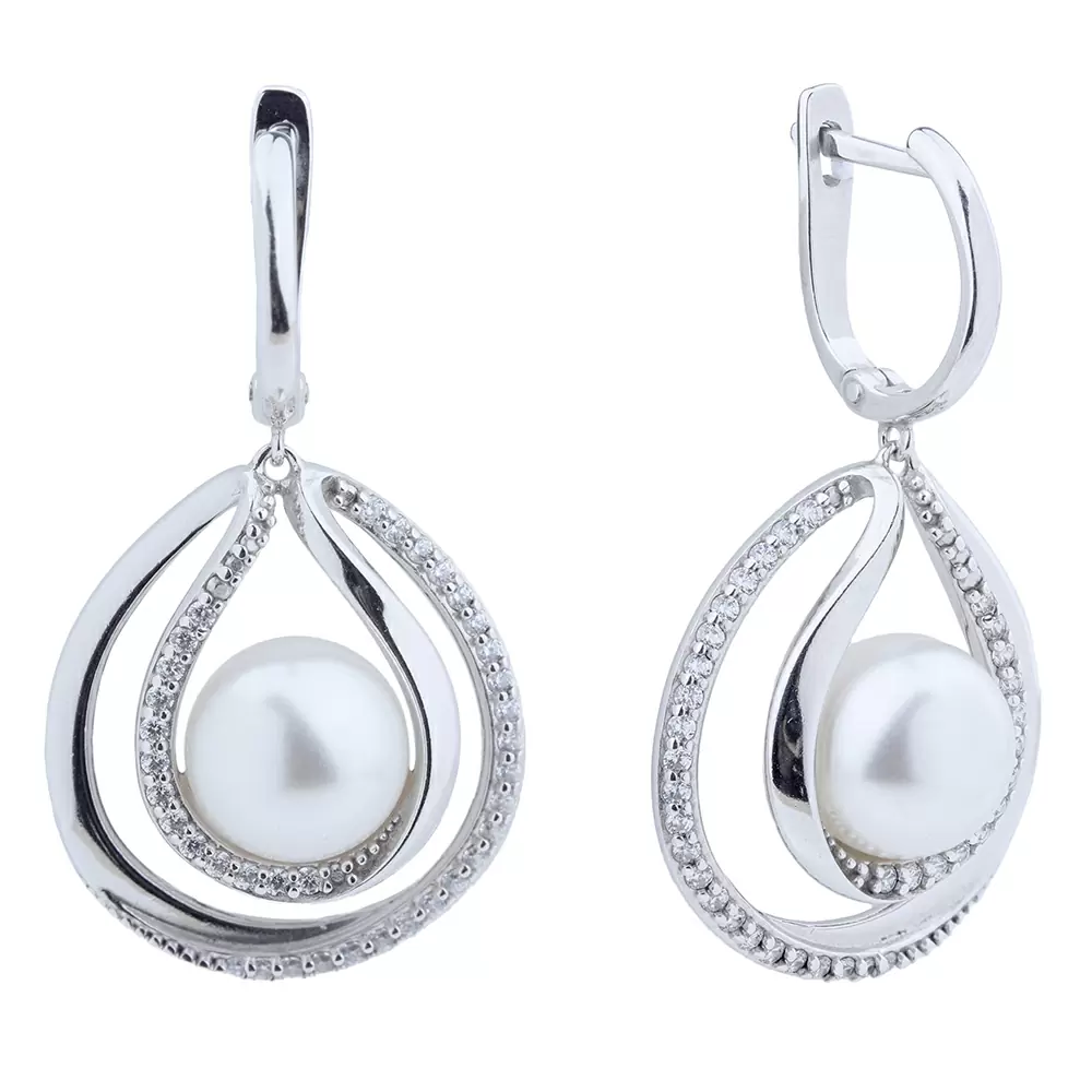 Серьги подвесные 1049412-01150-2S серебро