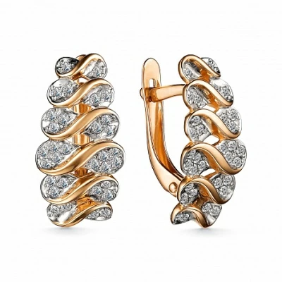 Серьги 24496-100 золото