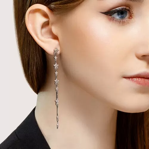Серьги подвесные 94025292 серебро Звезда_1