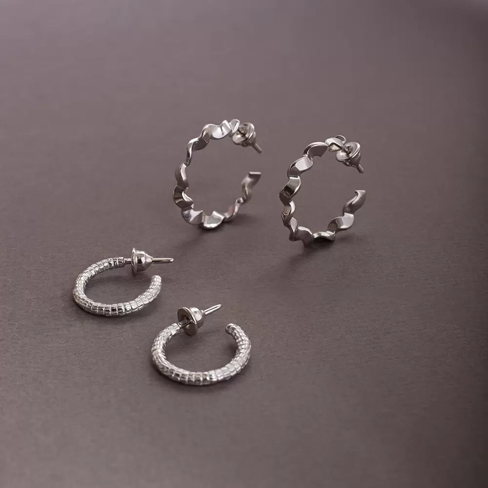 Серьги конго 6001505-00245 серебро
