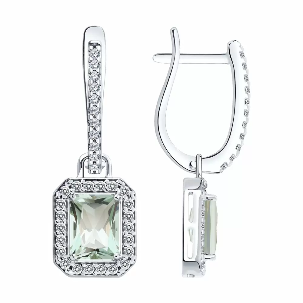 Серьги подвесные 92023139 серебро_0