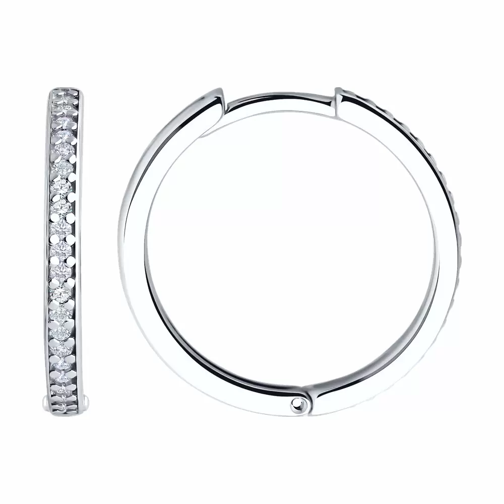 Серьги конго 94026681 серебро_0