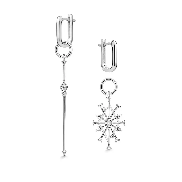 Серьги подвесные 02-5604.00КЦ-00 серебро