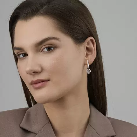 Серьги подвесные 02-4849.00ГХ-00 серебро