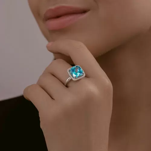 Кольцо один камень 94014208 серебро_1