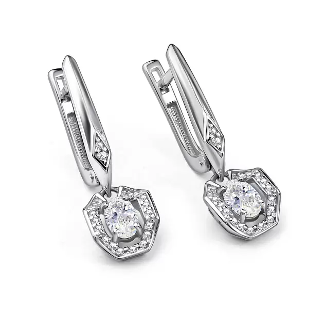 Серьги подвесные 02-4849.00ГХ-00 серебро