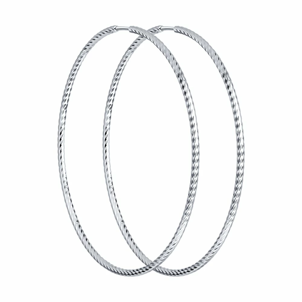 Серьги конго 94140019 серебро_0