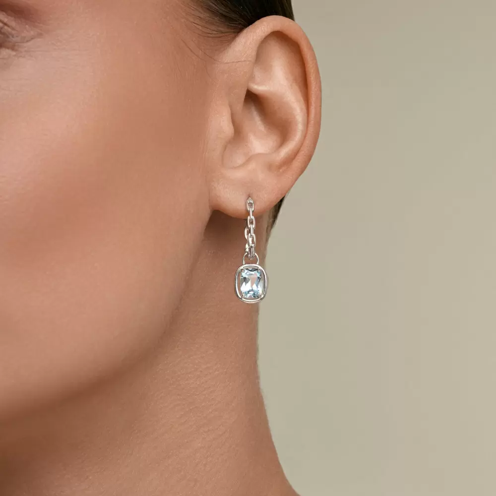 Серьги подвесные 92025385 серебро Цепь_1
