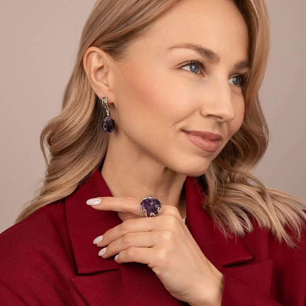 Серьги подвесные 4145с ам серебро
