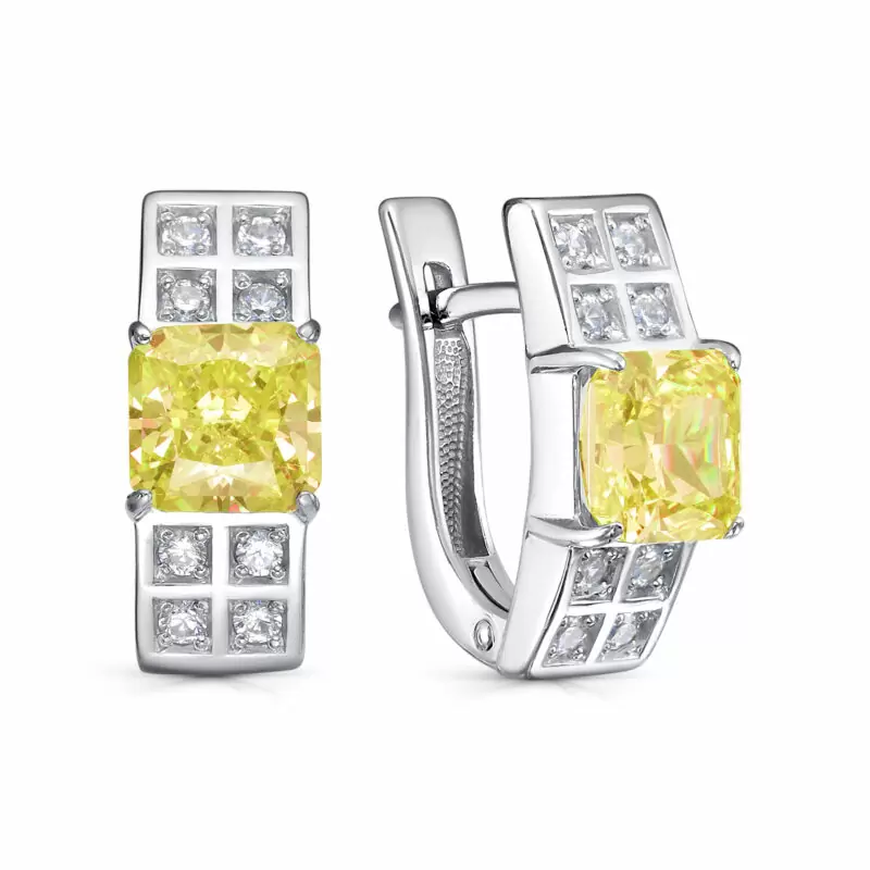 Серьги подвесные 12-775-11600 серебро_0